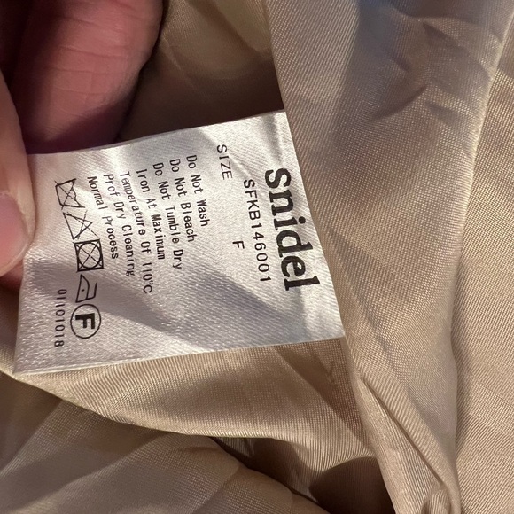 SNIDEL Coat Beige ONESIZE OS Tan Fall Winter Belted Coat Jacket Cozy S M L XL - Picture 6 of 11